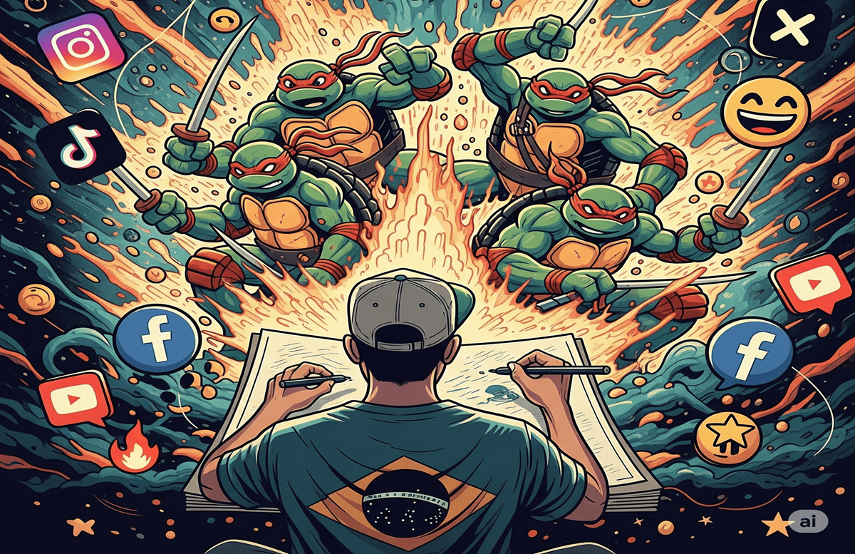 BRASILEIRO ARRASOU! Vitor Cafaggi Vai Desenhar as Tartarugas Ninja e a Internet Tá Surtando!